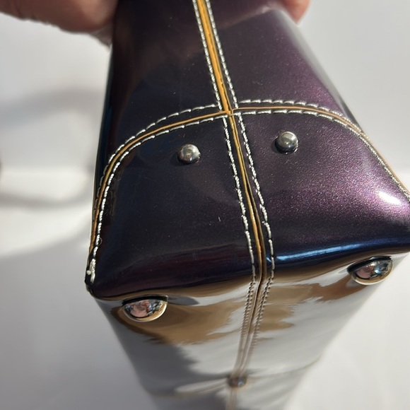 Tosca vintage handbag purple. NWT.  Purple, beige, shoulder bag, purse. - Picture 12 of 16